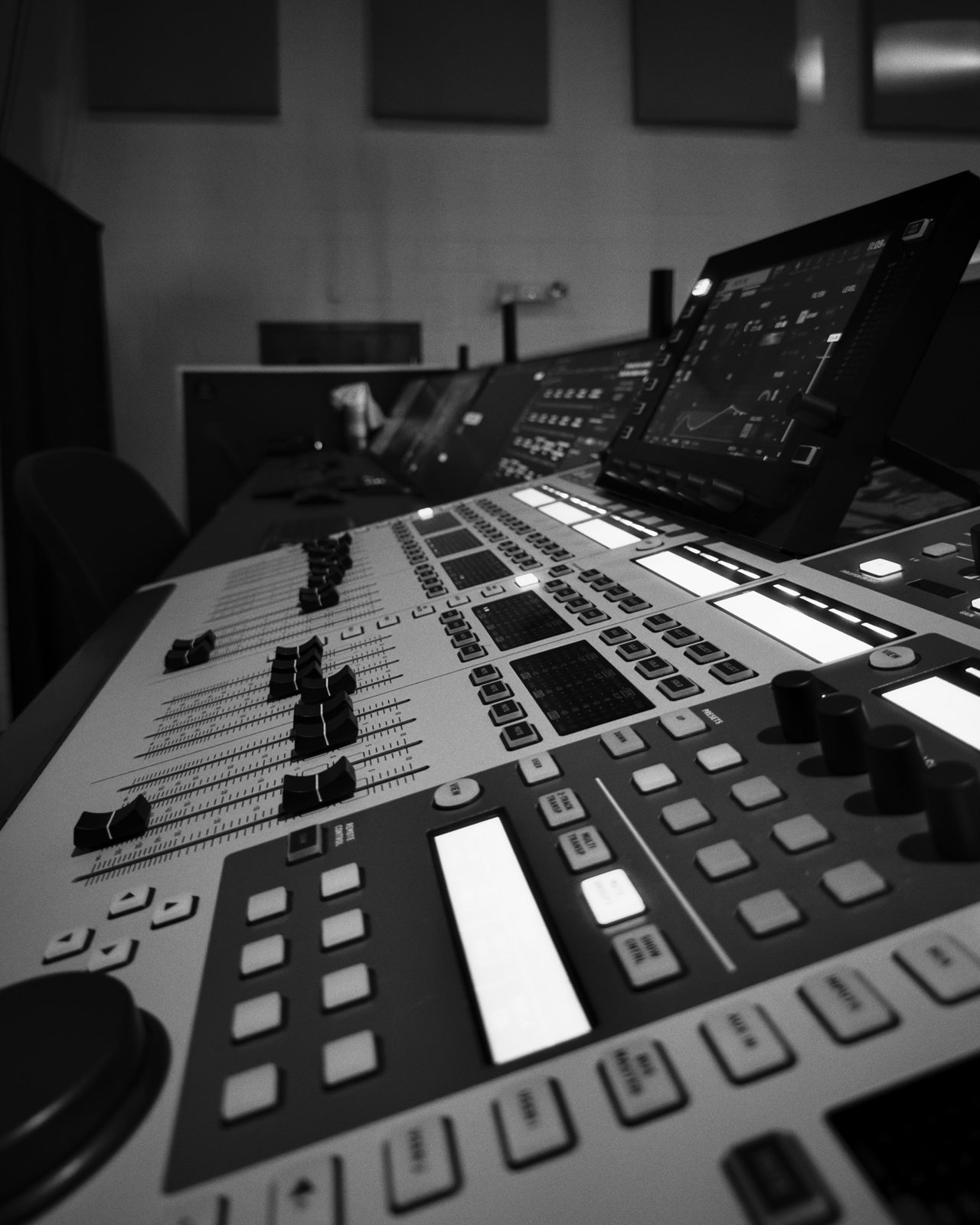 Behringer Wing console at front of house