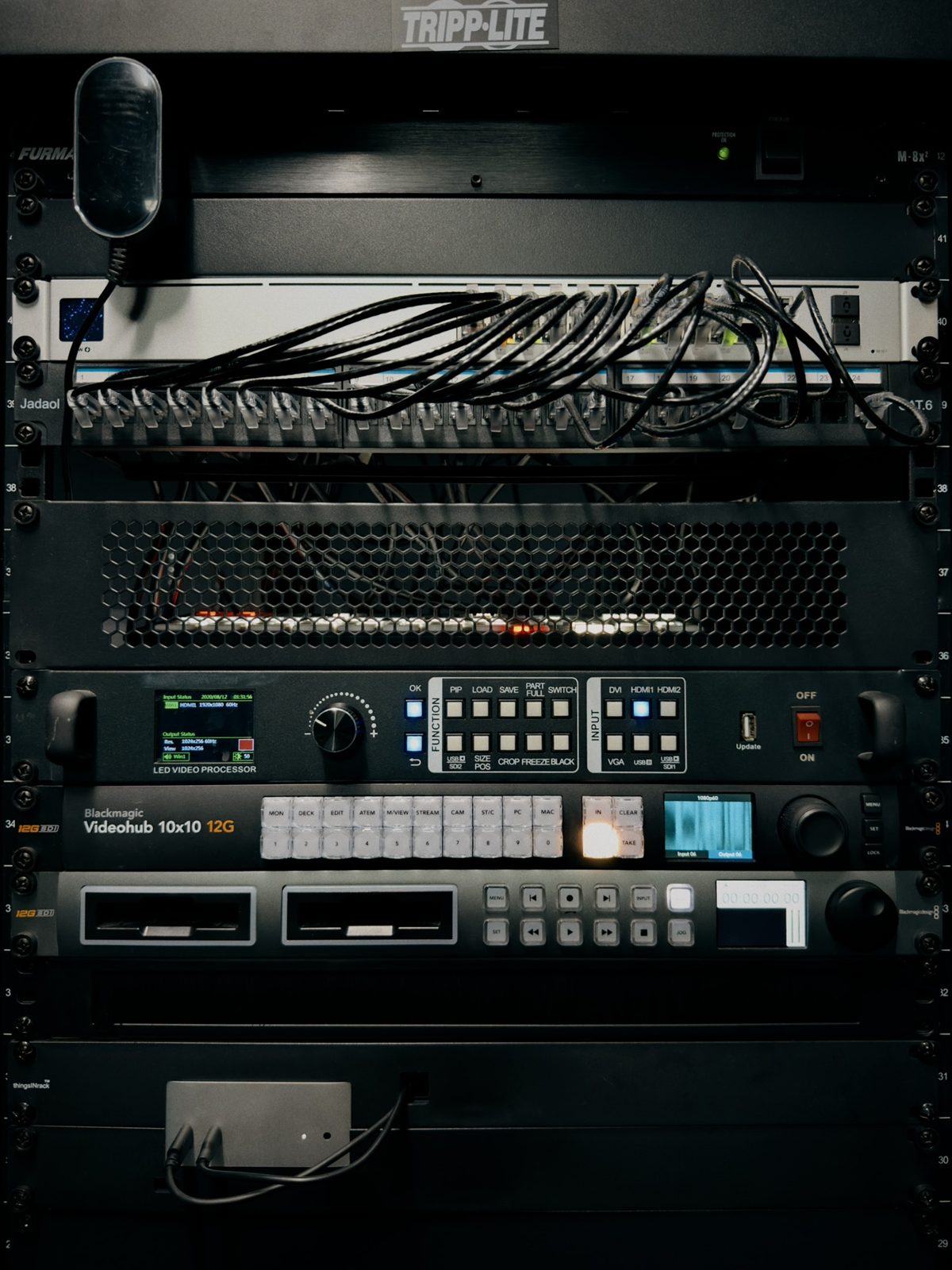 Video and network rack