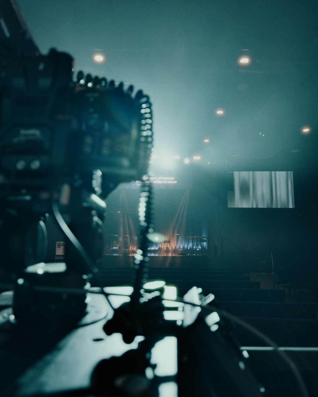 Camera looking toward the stage